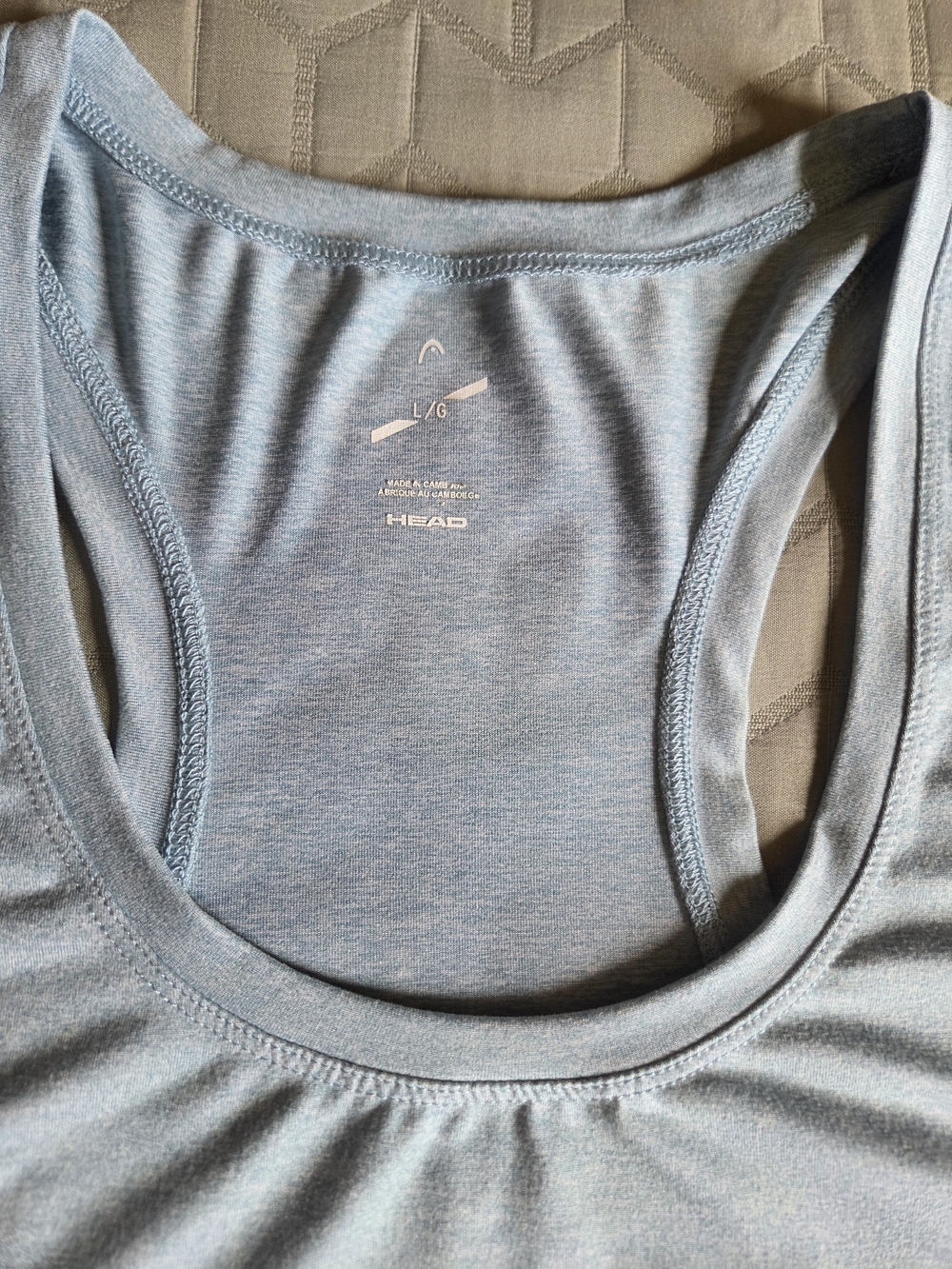 Head Light Gray Racerback Performance Tank - Picture 5 of 11
